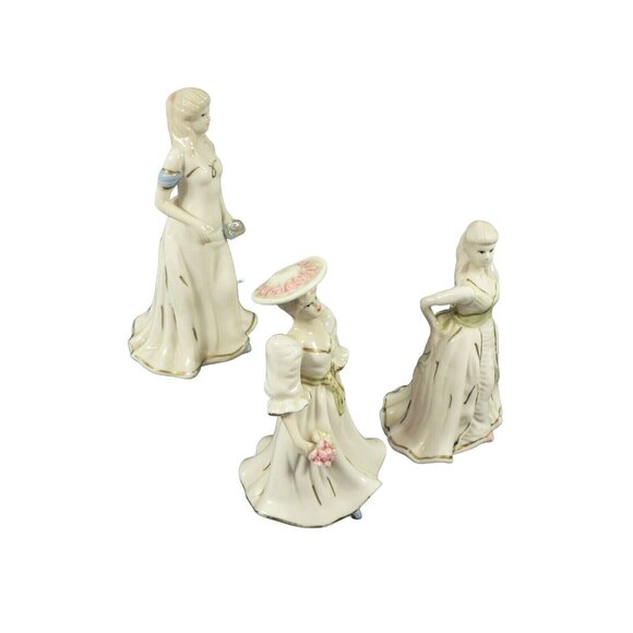 Female Figurines Victorian Ladies Porcelain K's Collection 3 pcs - Picture 12 of 12